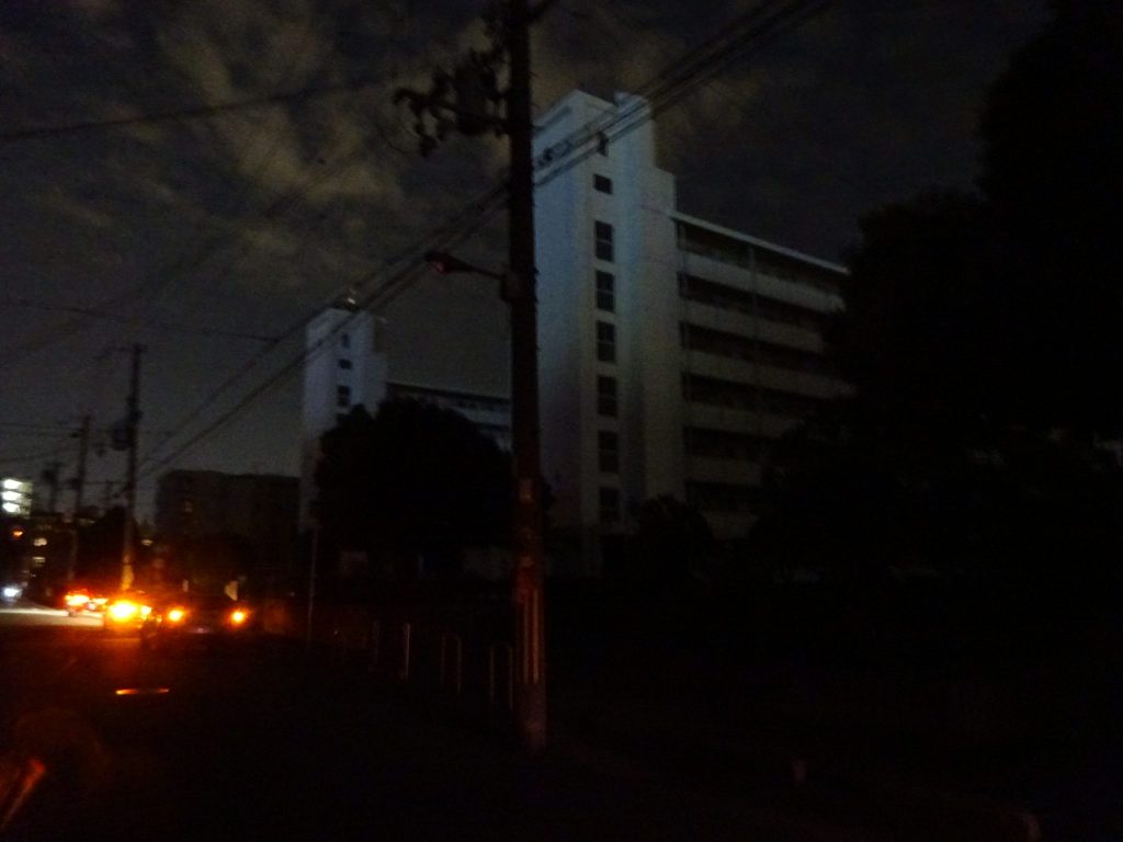 台風で付近停電